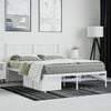 vidaXL Bed Frame White Powder-Coated Steel 47.2x79.1 in Bed Frame