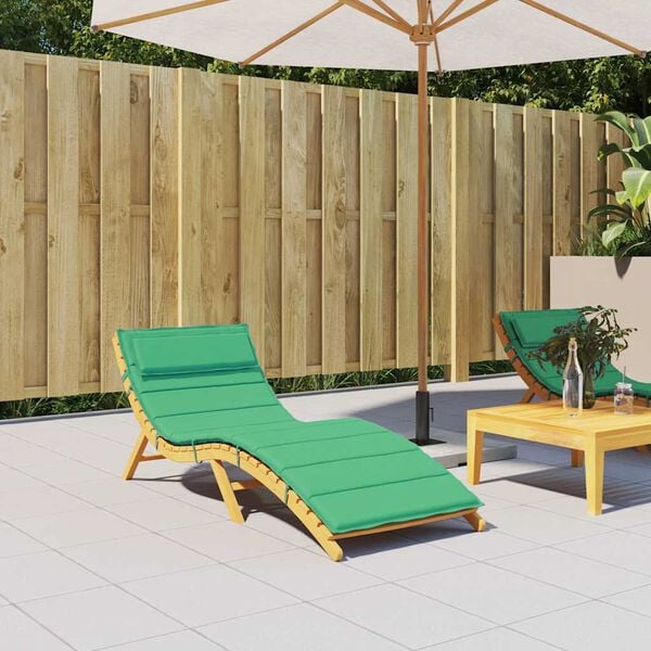 vidaXL Sun Lounger Cushion Green 70.9x23.6x1.6" Oxford Fabric