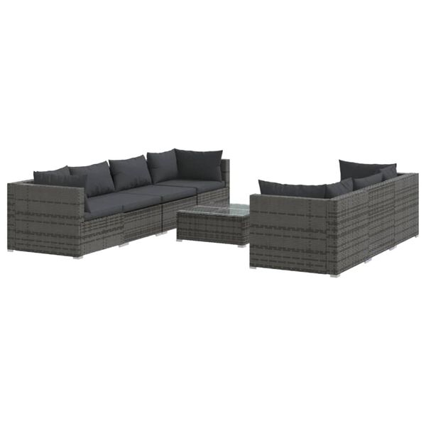 vidaXL Garden Lounge Set Grey and Anthracite