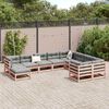 vidaXL Garden Sofa Set Reddish Brown Douglas fir wood Large