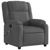 vidaXL Massage Recliner Chair Dark Grey Polyester, Metal, Foam, Plywood