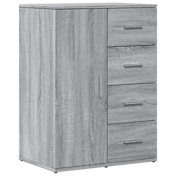 vidaXL Sideboard Gray Sonoma 23.2"x15.4"x31.5" Engineered Wood