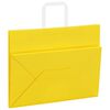 vidaXL Paper Bags 50 pcs with Handles Yellow 12.6x6.7x9.8"