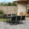 vidaXL Garden Dining Set Black
