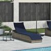 vidaXL Folding Sun Lounger Grey PE rattan Standard Foldable
