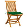 vidaXL Patio Chair Set of 2 Teak Fine sanded teak wood Medium Foldable