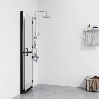vidaXL Foldable Walk-in Shower Wall Frosted ESG Glass 47.2"x74.8"