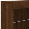 vidaXL Sideboard Brown Oak Engineered Wood, Glass Medium Sideboard