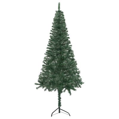 vidaXL Corner Artificial Christmas Tree Green 47.2" PVC