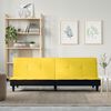 vidaXL Sofa Bed Light Yellow Fabric