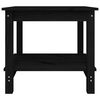 vidaXL Coffee Table Black Solid Pine Wood Small Coffee Table Square