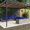 vidaXL Garden Lounge Set Grey