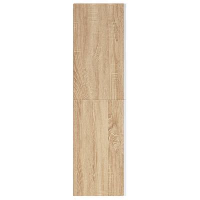 vidaXL TV Stands 2 pcs White and Sonoma Oak 12"x11.8"x43.3" Engineered Wood