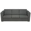vidaXL Sofa Set Dark grey Wooden frame, polyester fabric, chrome legs
