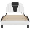 vidaXL Bed Frame "Viana" with LED without Mattress White and Black 31.5"x78.7"