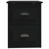 vidaXL Wall-mounted Bedside Cabinet Black Engineered wood
