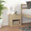 vidaXL Bedside Cabinet Sonoma oak Engineered wood Small Bedside Cabinet