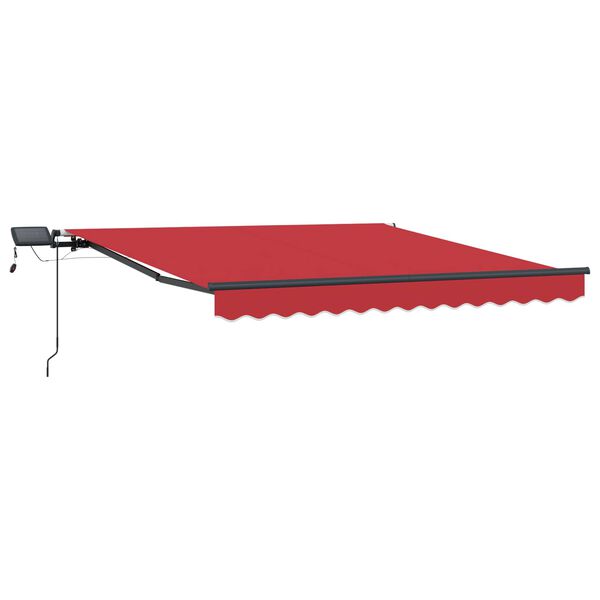 vidaXL Retractable Awning Manual Red 137.80" x 98.43" fabric