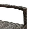 vidaXL Bar Stool Set of 2 Brown PE rattan, powder-coated steel Standard