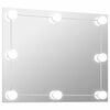 vidaXL Wall Mirror With Led Light Silver Glass, EVA, Plastic