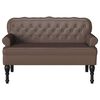 vidaXL Chesterfield Bench Brown 47.05 x 25.39 x 29.53 in Faux Leather