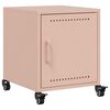 vidaXL Bedside Cabinet Set of 2 Pink Cold-rolled steel Bedside Cabinet