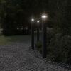 vidaXL Outdoor Floor Lamp Set of 3 Black