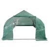 vidaXL Polytunnel Greenhouse Green Tough Steel, Polyethylene Large