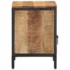 vidaXL Bedside Cabinet Natural wood and black Solid mango wood, iron