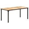 vidaXL Dining Table Natural wood color Rough Mango Wood Medium