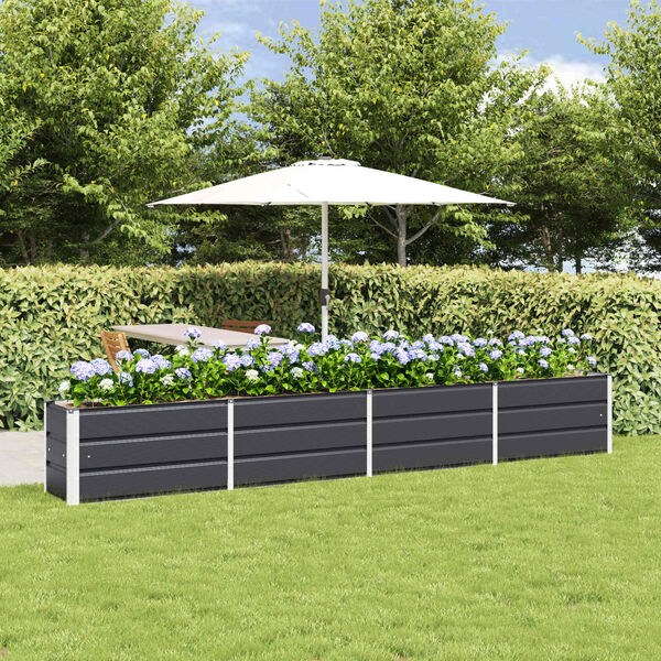 vidaXL Planter Anthracite 125.98 x 15.75 x 17.72 in Steel
