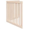 vidaXL Dog Gate Set of 2 Natural Solid Poplar wood