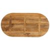 vidaXL Table Top Oak Solid mango wood Medium Durable Table Top Oval