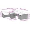 vidaXL Garden Sofa Set Light Grey PE rattan Medium Modular