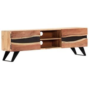 vidaXL TV Stand Natural acacia Solid Acacia wood 55.1 in TV Stand