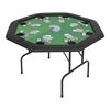 vidaXL Poker Table Green and Black MDF, Polyester, Artificial Leather, Steel