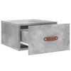 vidaXL Wall-mounted Bedside Cabinet Concrete Grey Engineered Wood