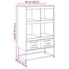 vidaXL Highboard Anthracite Cold-rolled steel 27.0 in x 15.4 in x 43.9 in