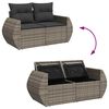 vidaXL Garden Sofa Set Gray