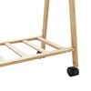 vidaXL Clothes Rack Natural Bamboo Bamboo Medium Foldable