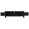 vidaXL Tv Cabinet Black Solid mango wood Medium Tv Cabinet Rectangular