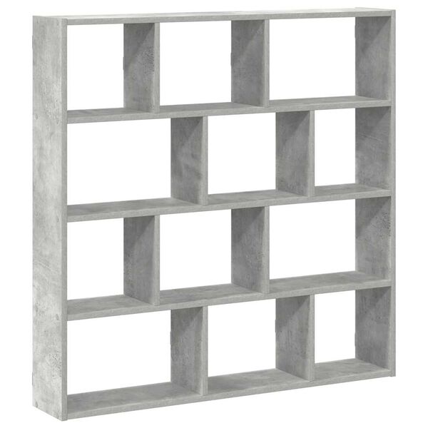 vidaXL Wall Cube Shelf Concrete gray Engineered wood Large