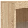 vidaXL Sideboard Sonoma oak Engineered wood, glass Medium Sideboard