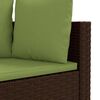 vidaXL Patio Sofa Set Set of 6 Brown