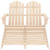 vidaXL Garden Chair Natural Wood Solid Fir Wood 2-Seater Detachable