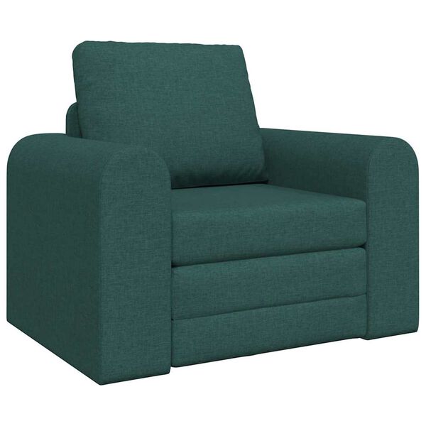 vidaXL Sofa Bed Dark Green 38.58 x 27.95 x 32.68 in Fabric