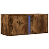 vidaXL TV Wall Cabinet Smoked Oak Engineered Wood Medium TV Wall Cabinet