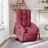 vidaXL Stand Up Massage Recliner Chair Wine Red Fabric, metal, plywood