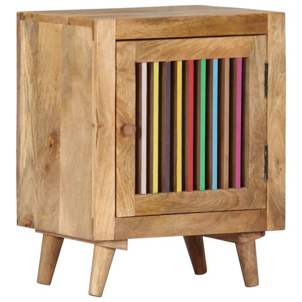 vidaXL Bedside Cabinet Multicolored wood finish