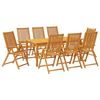 vidaXL Garden Dining Set Natural Wood Solid Acacia Wood 8-Seater